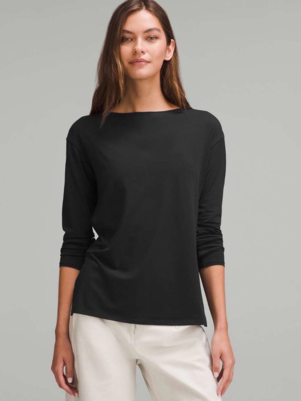 Lululemon Relaxed-Fit Boatneck Long-Sleeve Shirt
Black